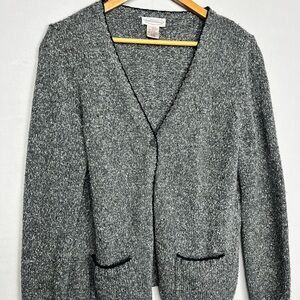 Northern Reflections Gray Cardigan Sweater V-Neck